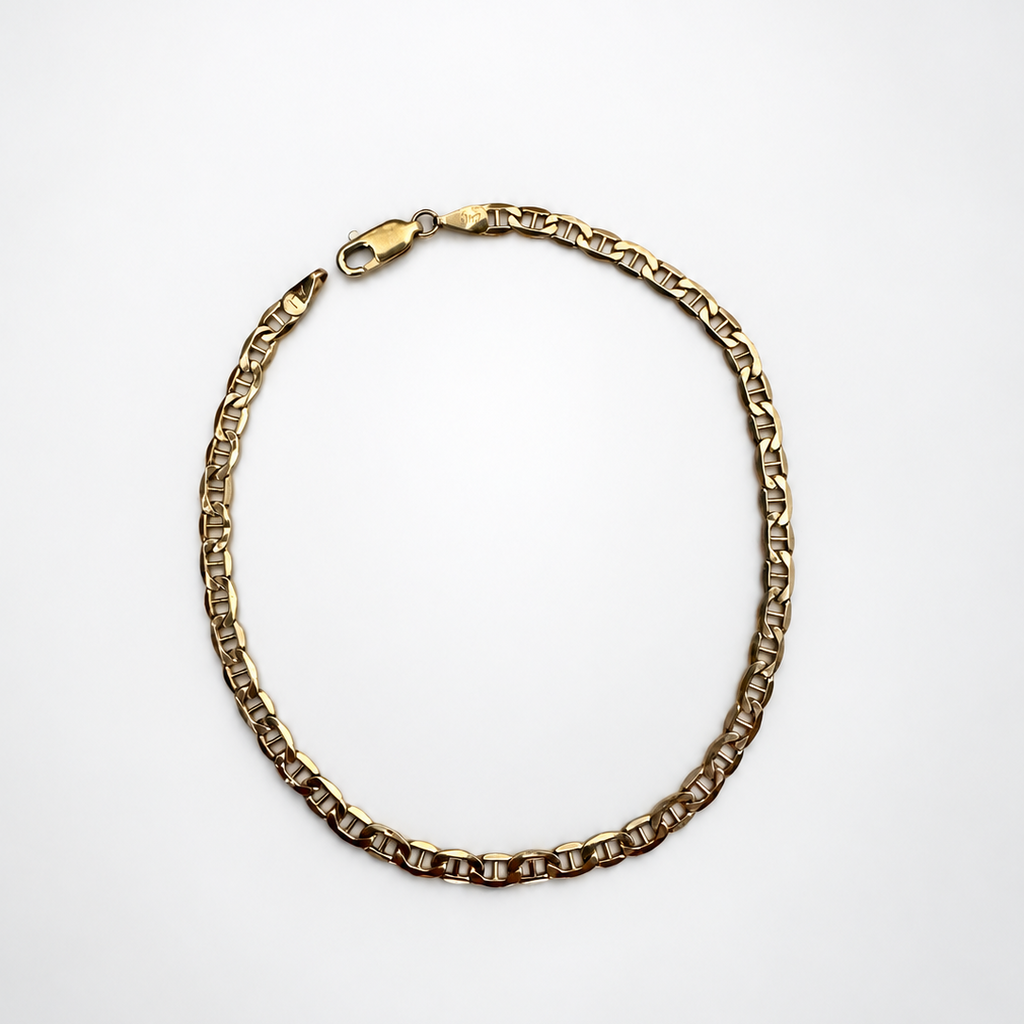 10K Yellow Gold Gucci Link Bracelet 8” 3.3MM