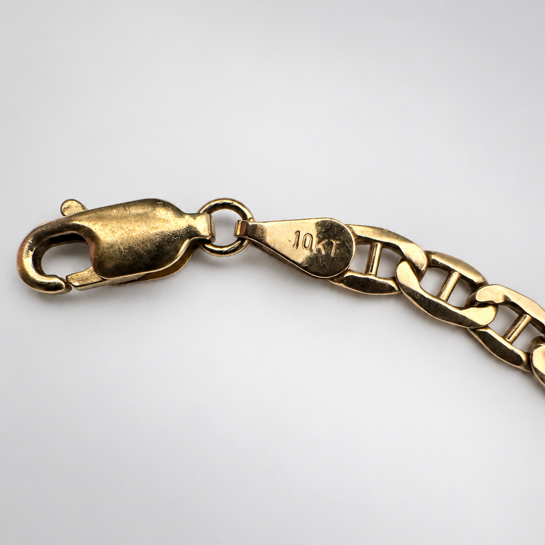 10K Yellow Gold Gucci Link Bracelet 8” 3.3MM
