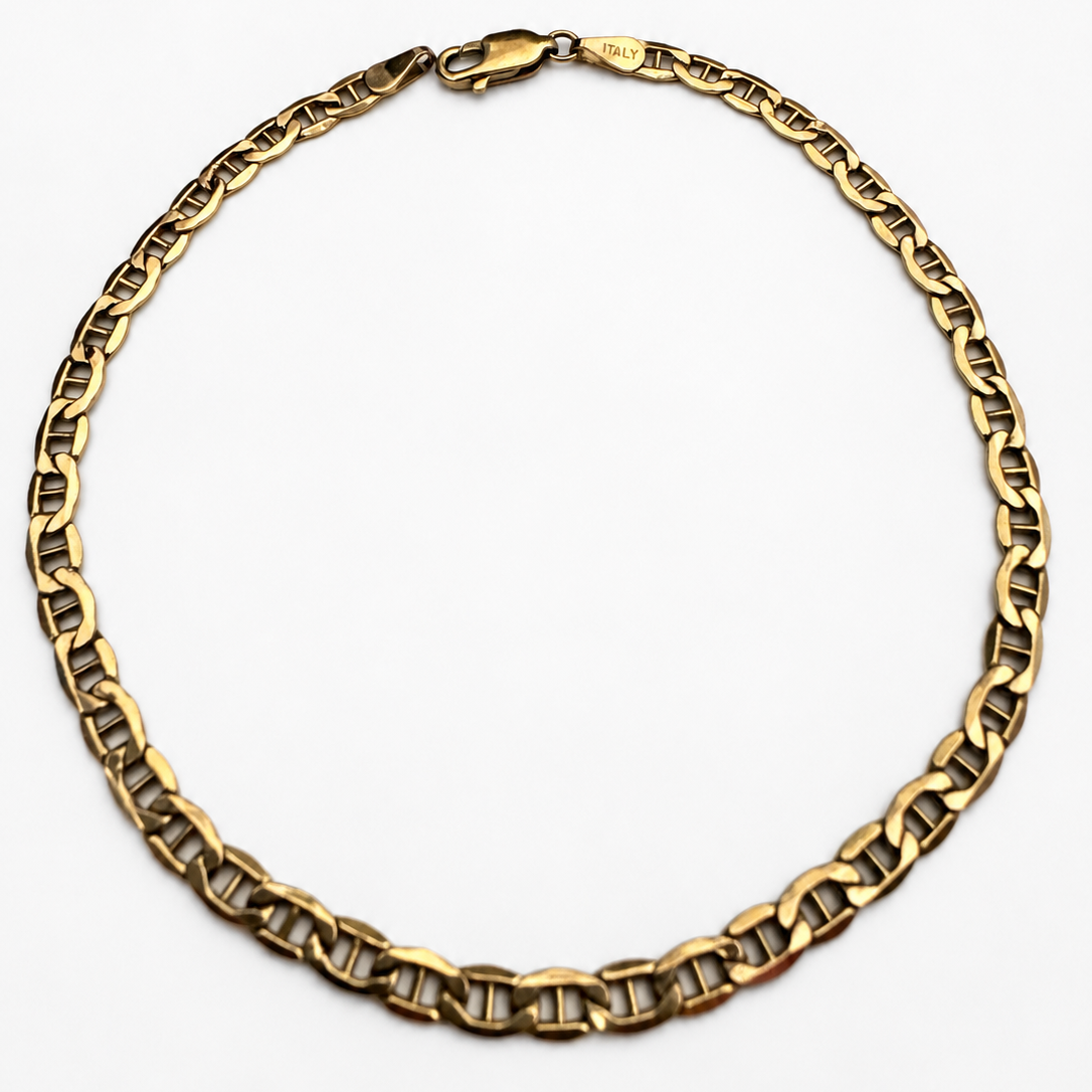 10K Yellow Gold Gucci Link Bracelet 8” 3.3MM