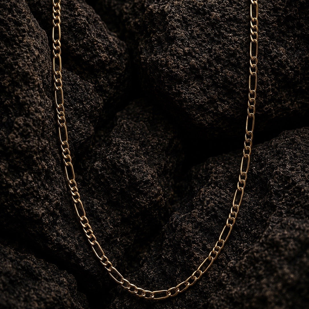 10K Yellow Gold Figaro Chain 20" 2.5MM