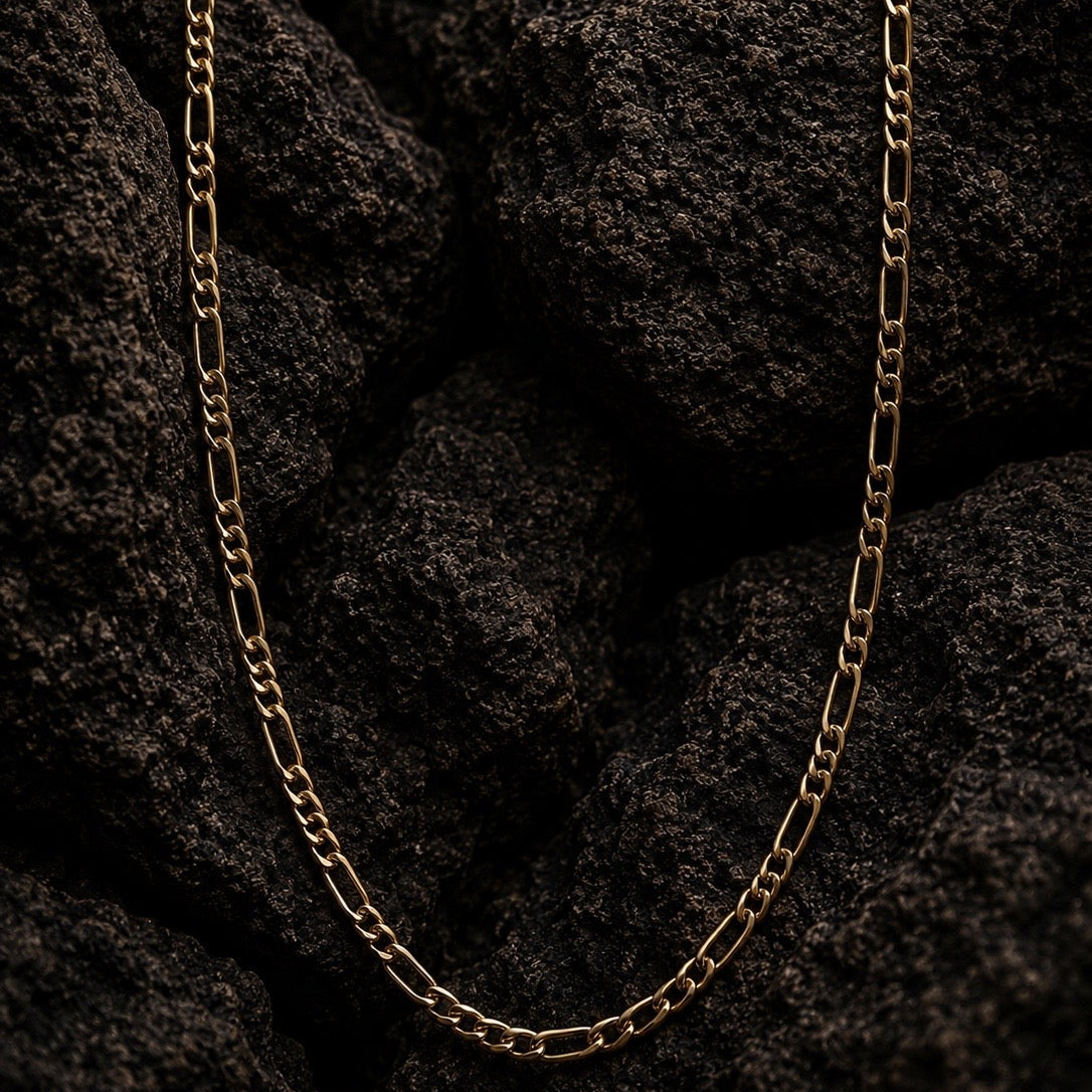 10K Yellow Gold Figaro Chain 20" 2.5MM