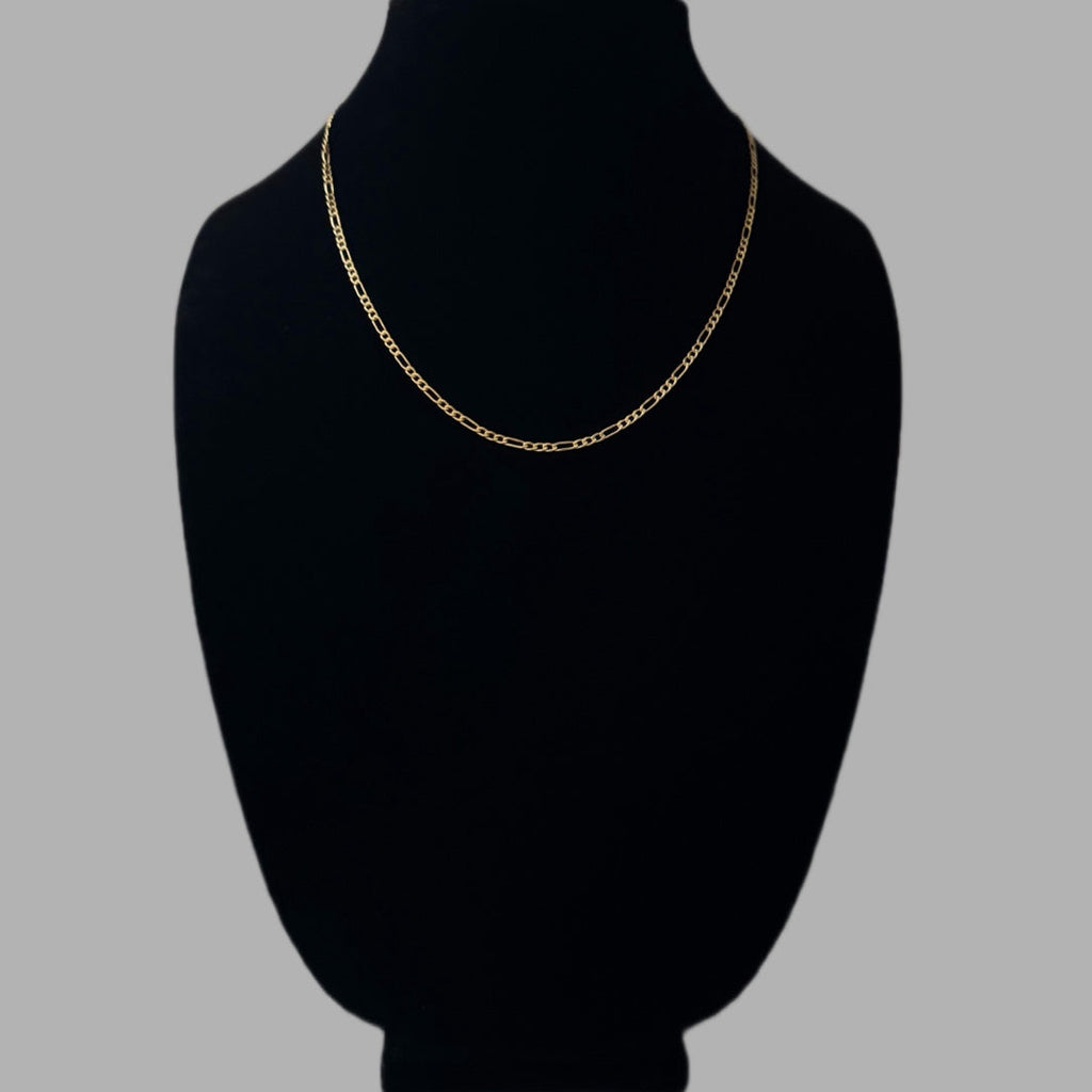 10K Yellow Gold Figaro Chain 20" 2.5MM