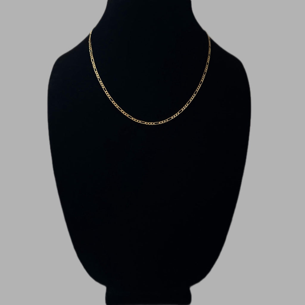 10K Yellow Gold Figaro Chain 20" 2.5MM