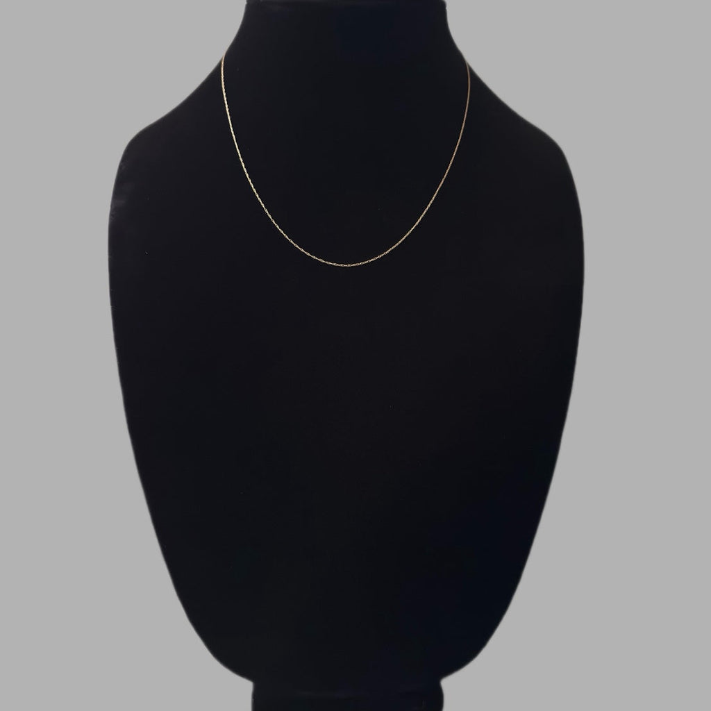 10K Yellow Gold Diamond-Cut Mariner Chain 18" .7MM