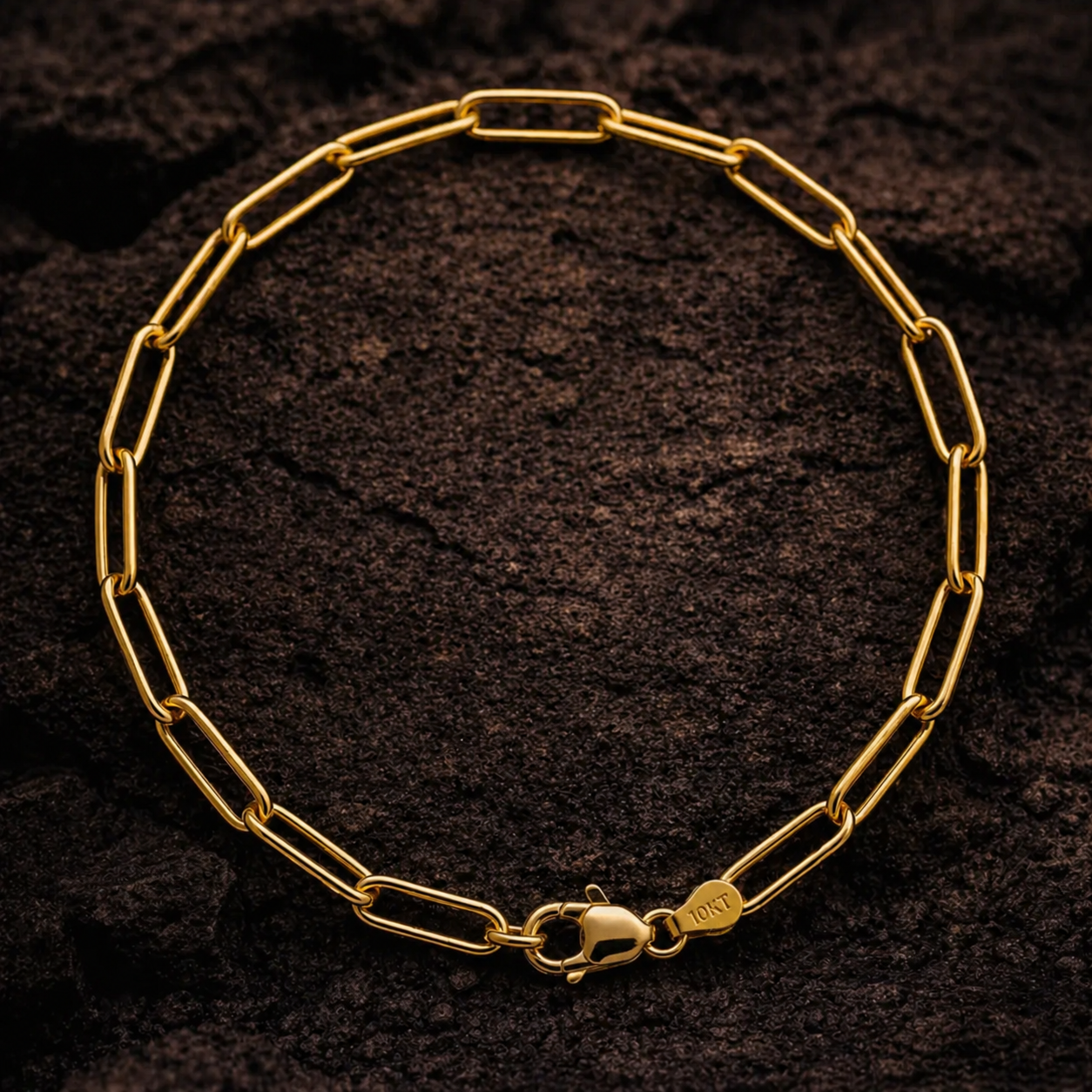 14K Yellow Gold Paperclip Bracelet 7" 5MM
