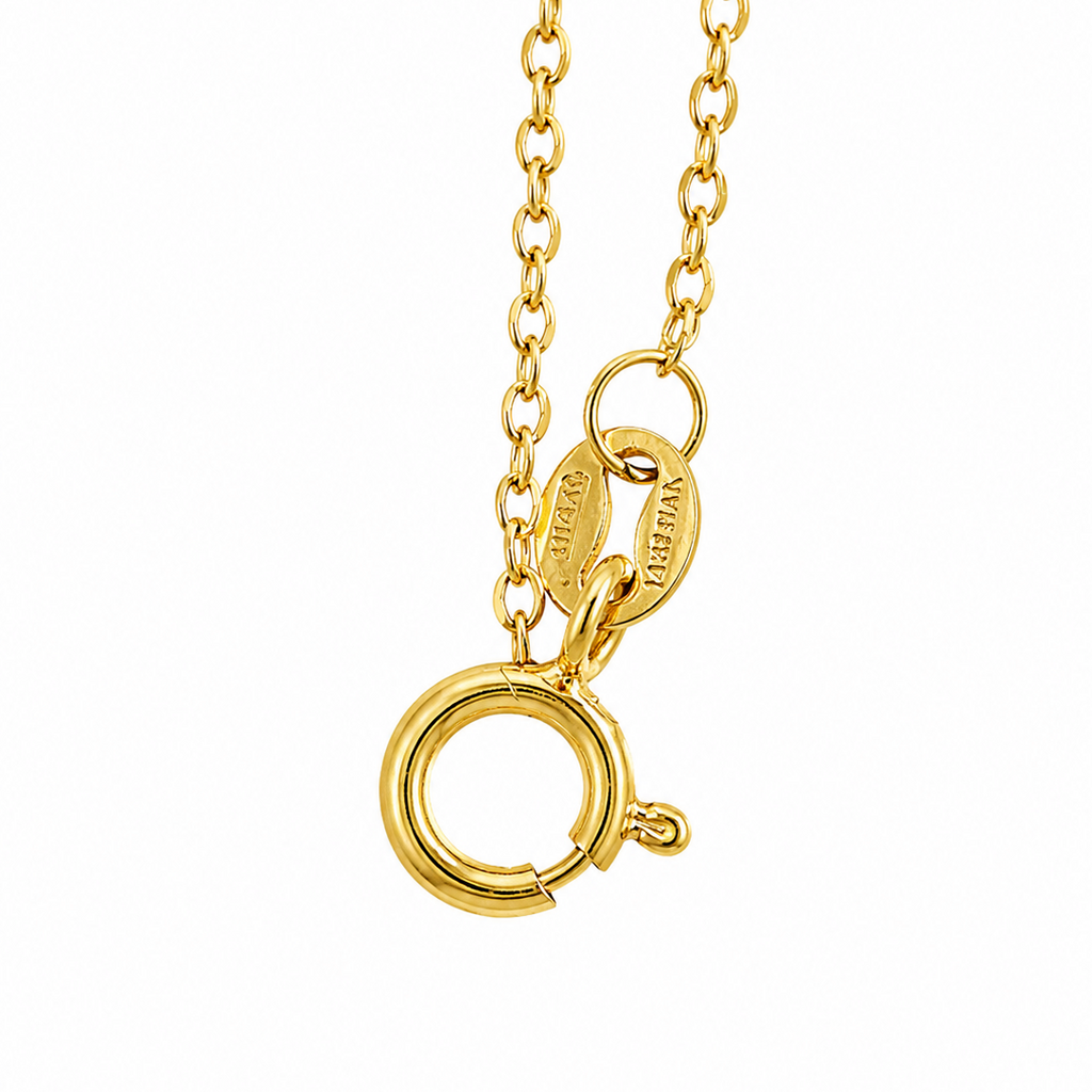 14K Yellow Gold Teddy Bear Pendant on Rolo Chain 20” 0.5MM