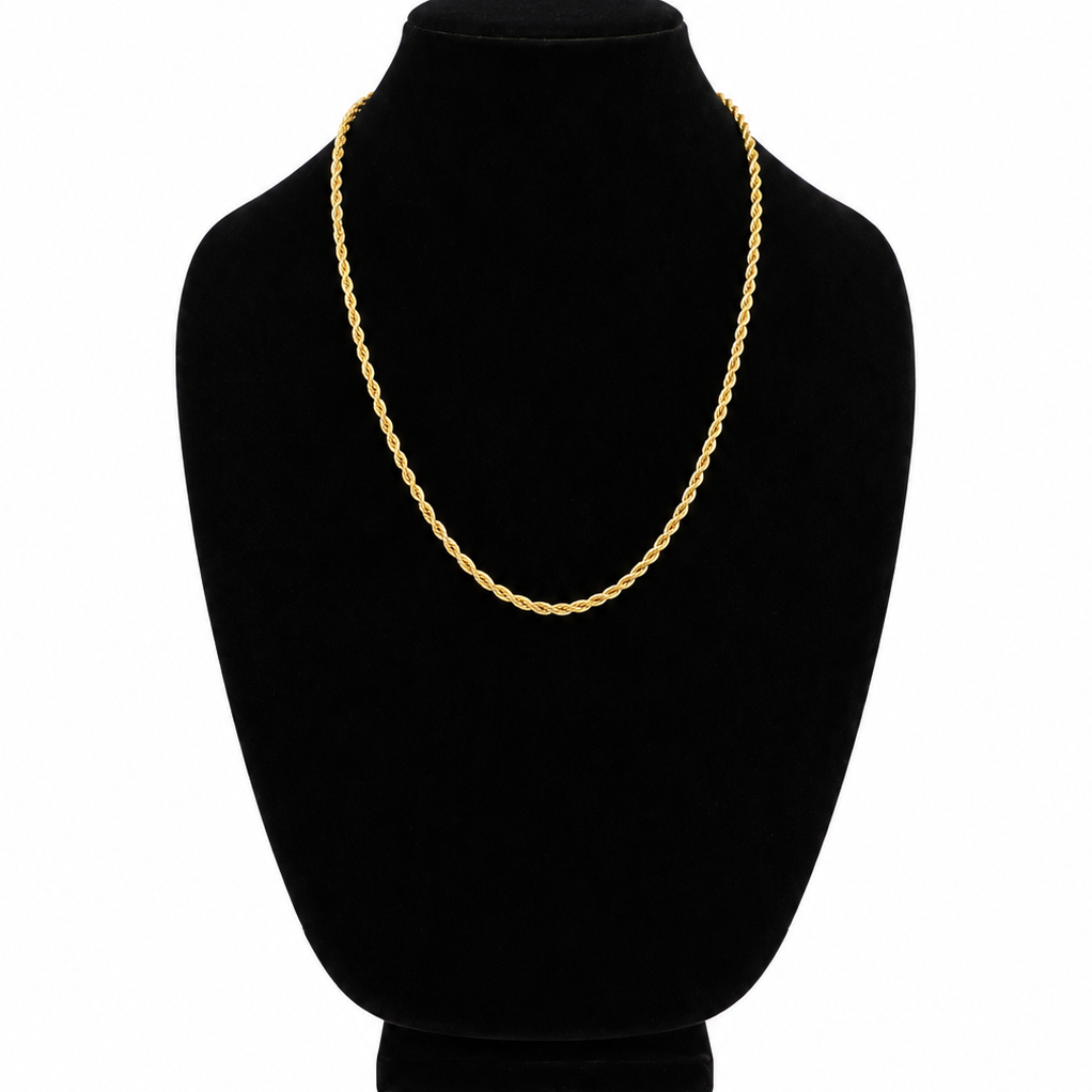10K Yellow Gold Rope Chain 22” 1.9MM