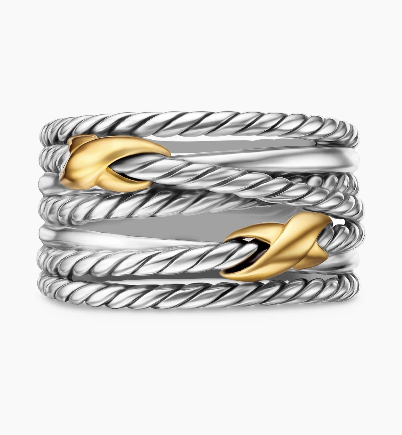 D.Y. Sterling Silver & 18K Gold Ring