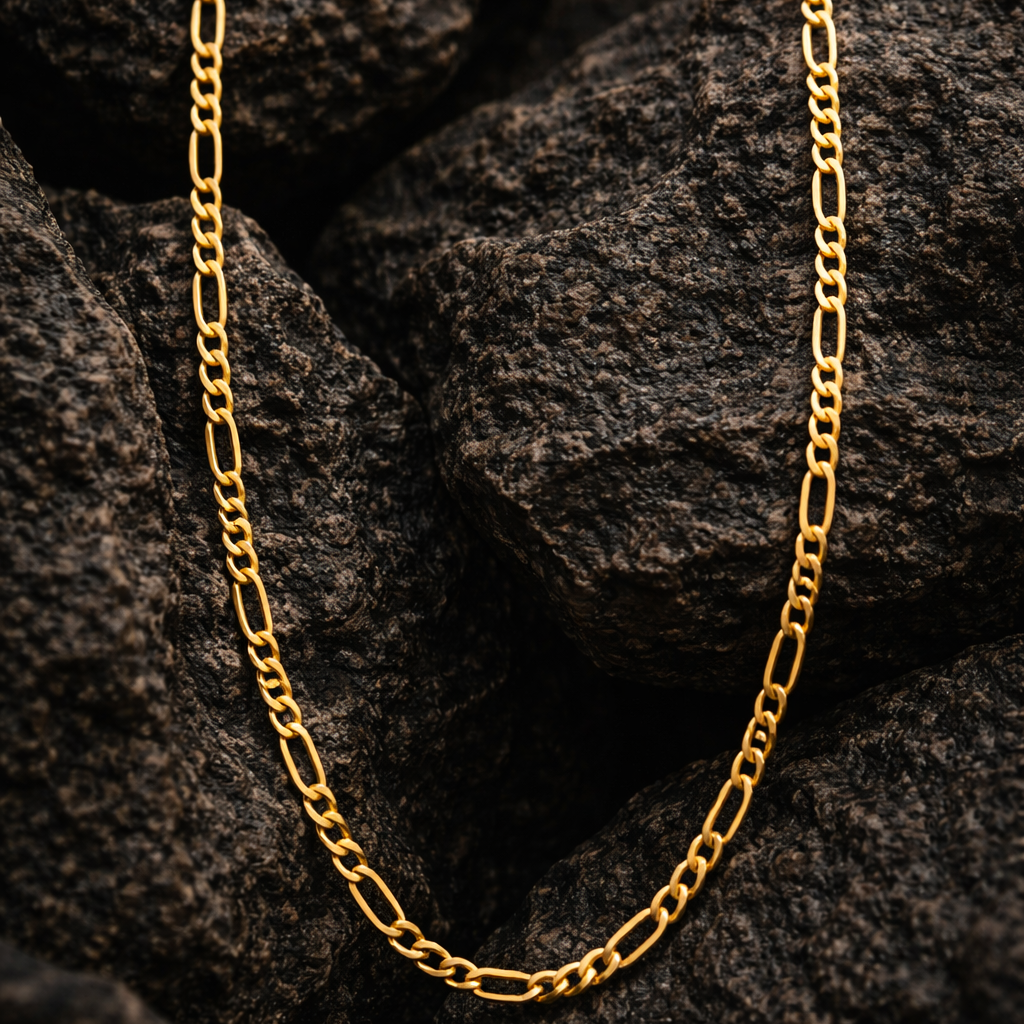 10K Yellow Gold Figaro Chain 20” 3.6MM