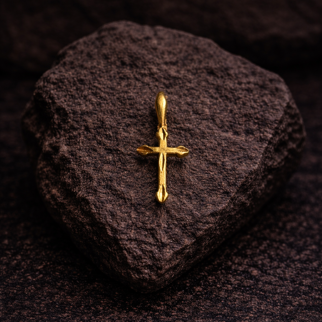 14K Yellow Gold Cross Pendant