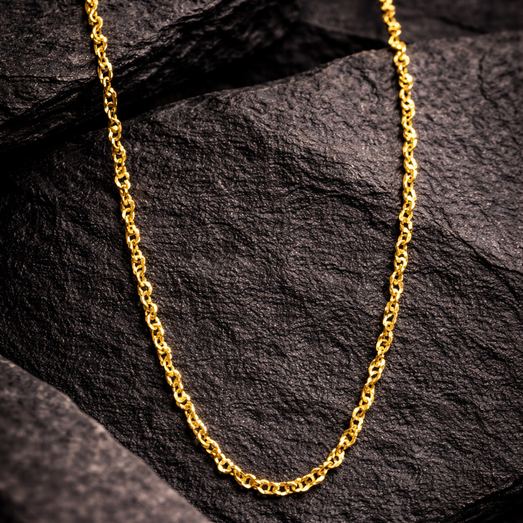 10K Yellow Gold Diamond-Cut Cable Chain 18" 1.1MM