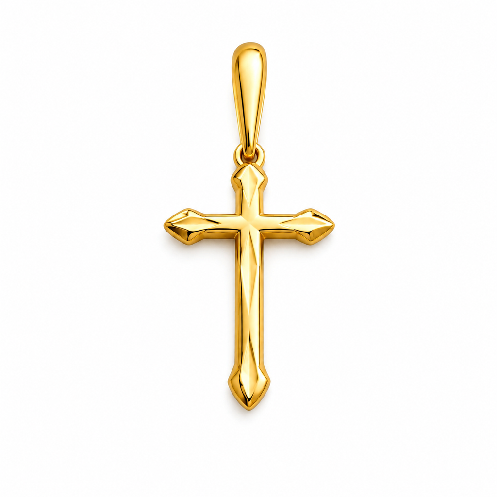 14K Yellow Gold Cross Pendant