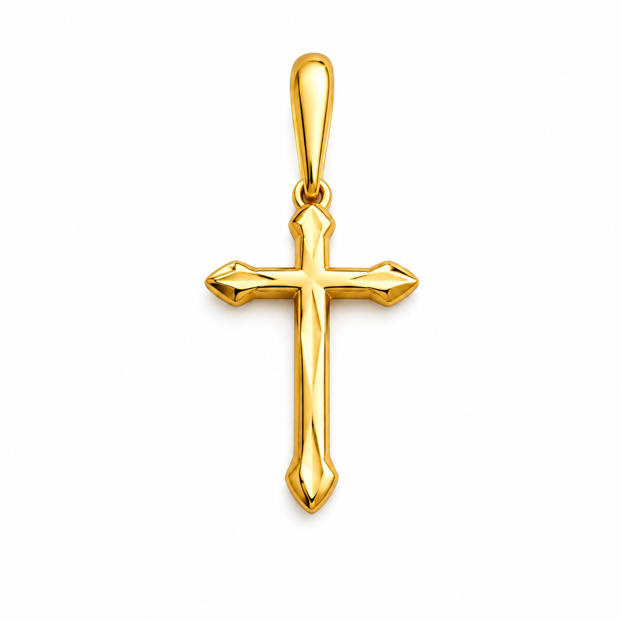 14K Yellow Gold Cross Pendant