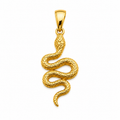 24K Yellow Gold Snake Pendant