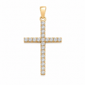 10 Yellow Gold Diamond Cross Pendant