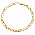 10K Yellow Gold Figaro Link Bracelet 8.5” 5.2MM