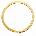 18K Yellow Gold Herringbone Bracelet 7.5” 4.5MM