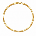 10K Yellow Gold Box Chain Bracelet 7" 3MM