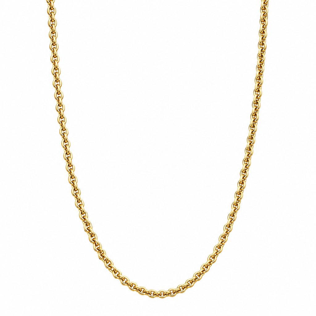 10K Yellow Gold Diamond-Cut Mariner Chain 18" .7MM