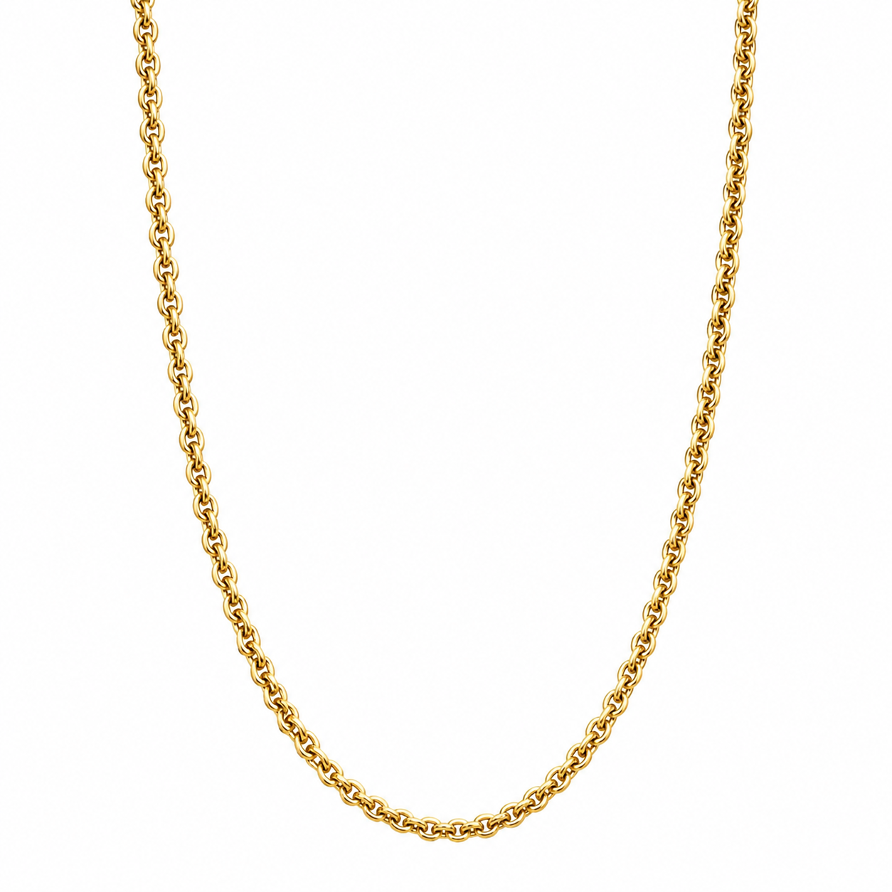 10K Yellow Gold Diamond-Cut Mariner Chain 18" .7MM