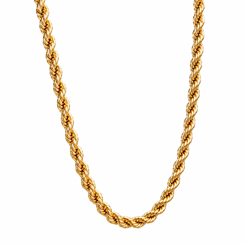 10K Yellow Rope Chain 18” 3MM