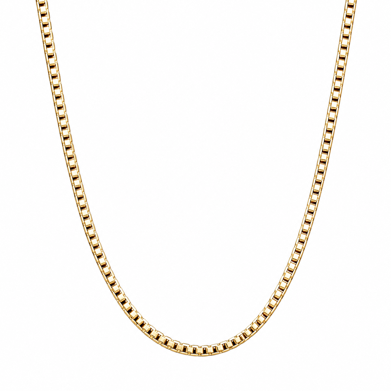 10K Yellow Gold Box Chain 20" 1.5MM