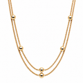 10K Yellow Gold Rope Chain with Bead Accents 54" 1.5MM