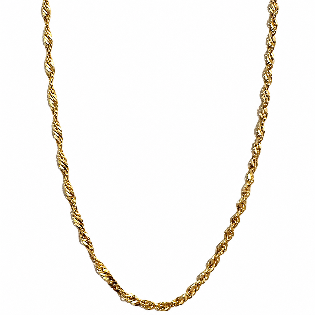 10K Yellow Gold Diamond-Cut Herringbone Chain 22" 1.2MM