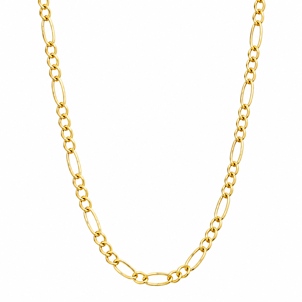 10K Yellow Gold Figaro Link Chain 18" 2MM