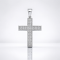 Iced 925 Sterling Silver Cross Pendant