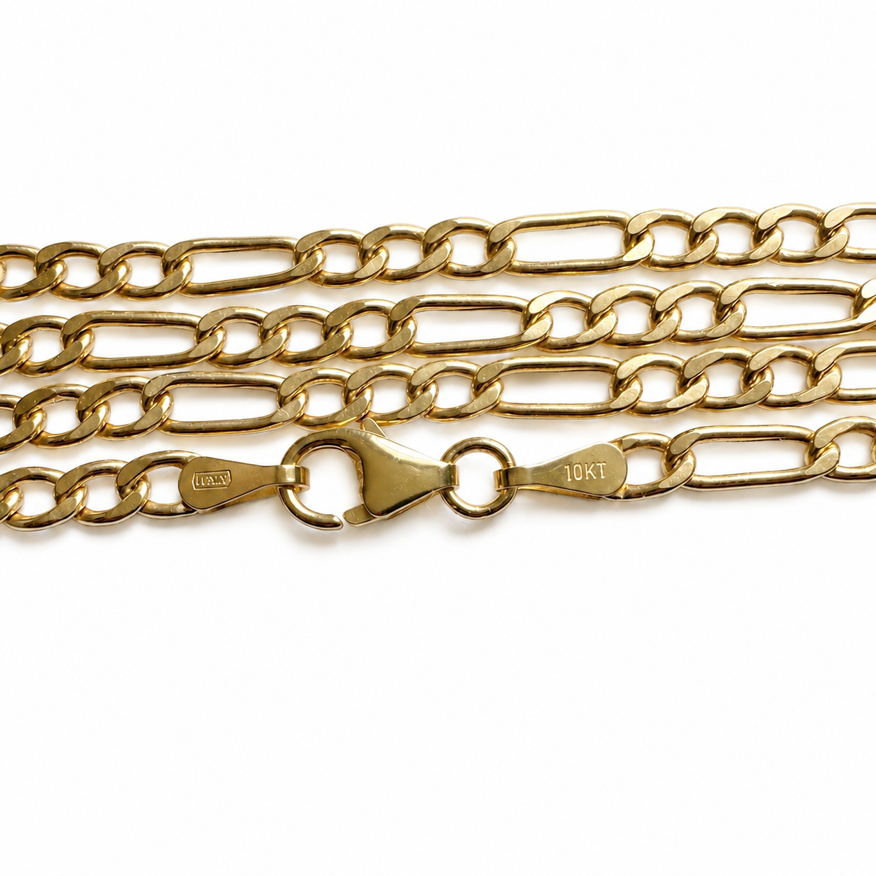 10K Yellow Gold Figaro Chain 20" 2.5MM