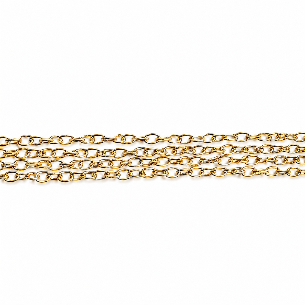 10K Yellow Gold Diamond-Cut Mariner Chain 18" .7MM
