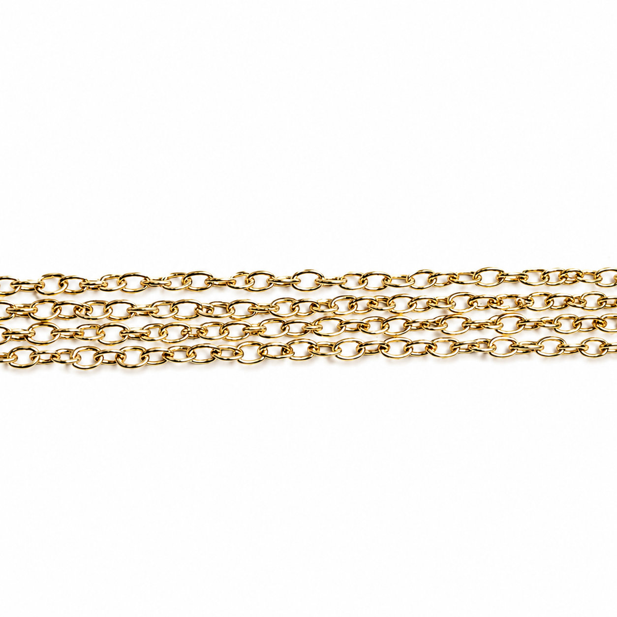 10K Yellow Gold Diamond-Cut Mariner Chain 18" .7MM