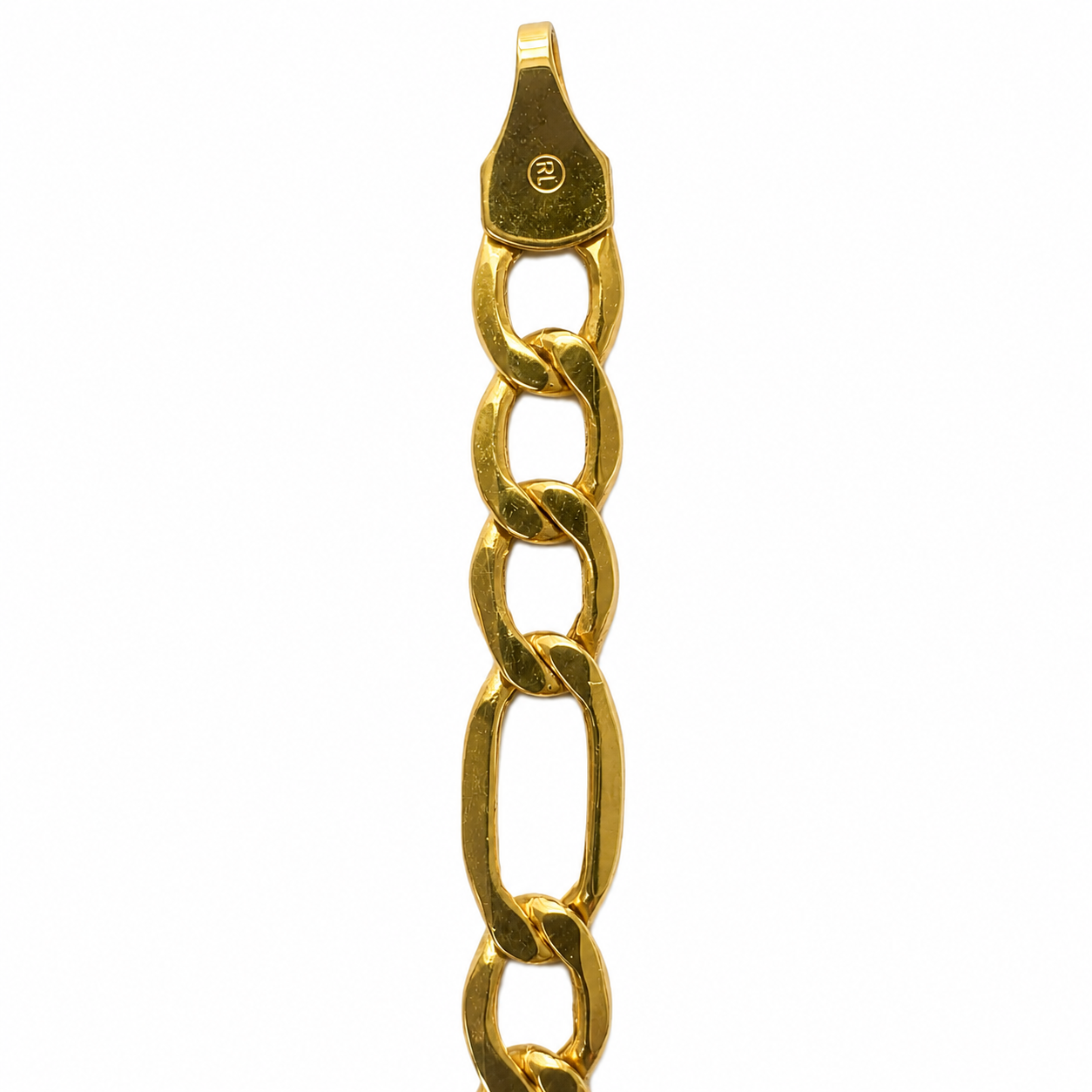 10K Yellow Gold Figaro Link Bracelet 8.5” 5.2MM