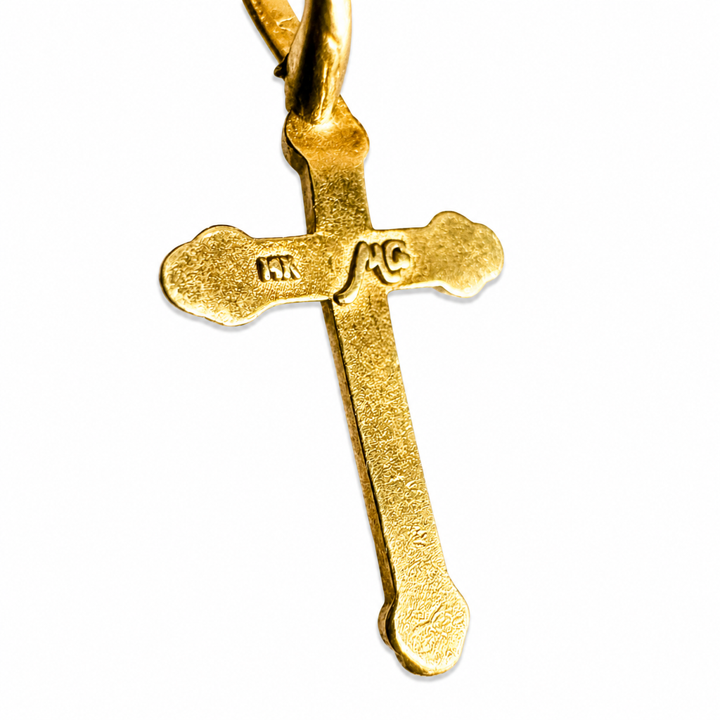 14K Yellow Gold Cross Pendant