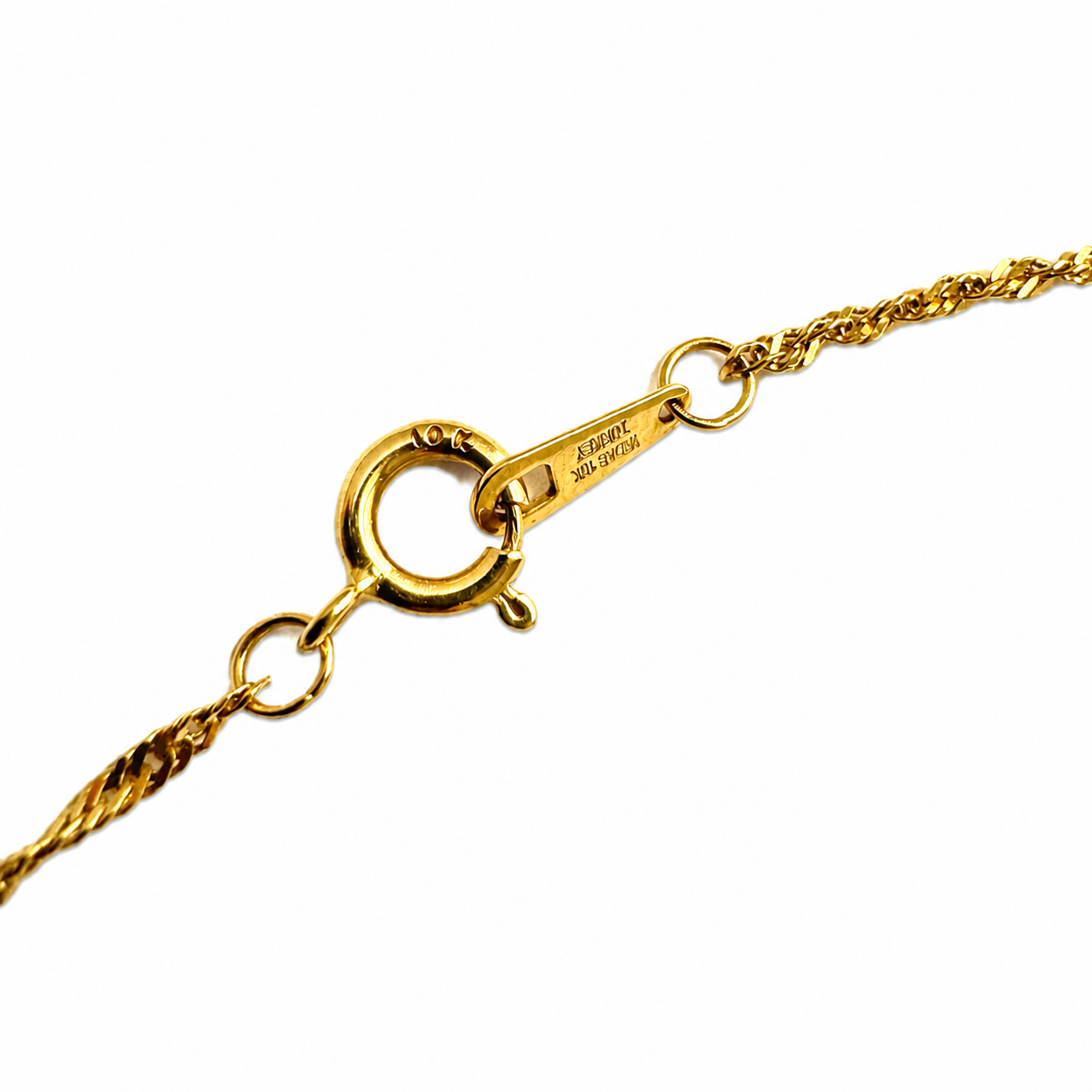 10K Yellow Gold Diamond-Cut Herringbone Chain 24" 1.2MM