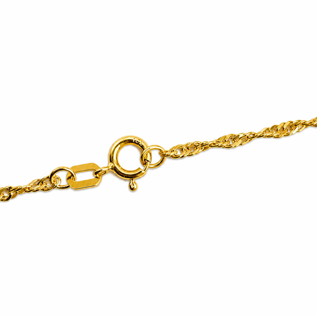 10K Yellow Gold Diamond-Cut Herringbone Chain 20" 1.2MM