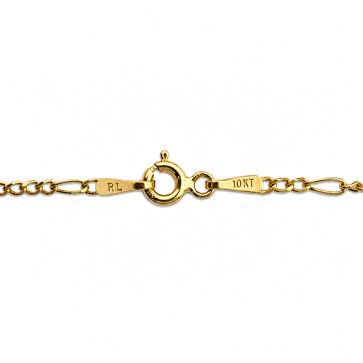 10K Yellow Gold Figaro Link Chain 18" 2MM