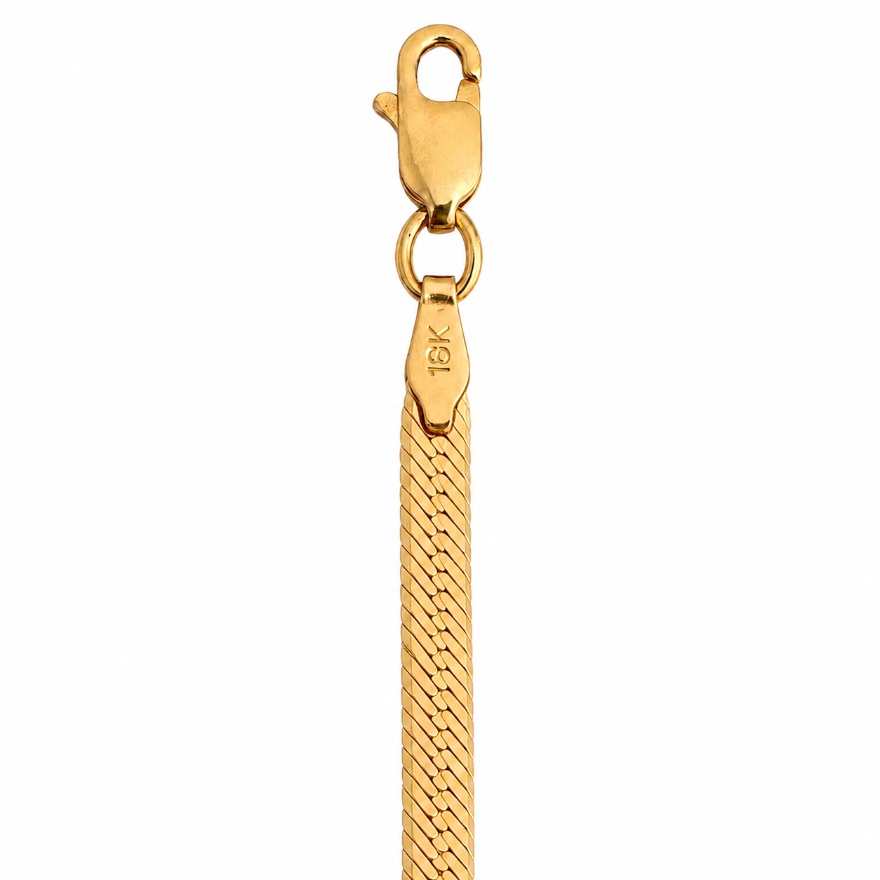 18K Yellow Gold Herringbone Bracelet 7.5” 4.5MM