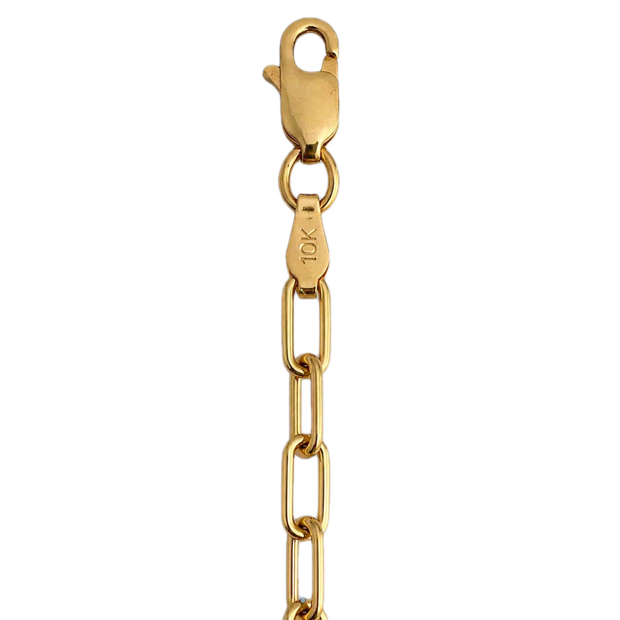 10K Yellow Gold Paperclip Bracelet 7" 5MM