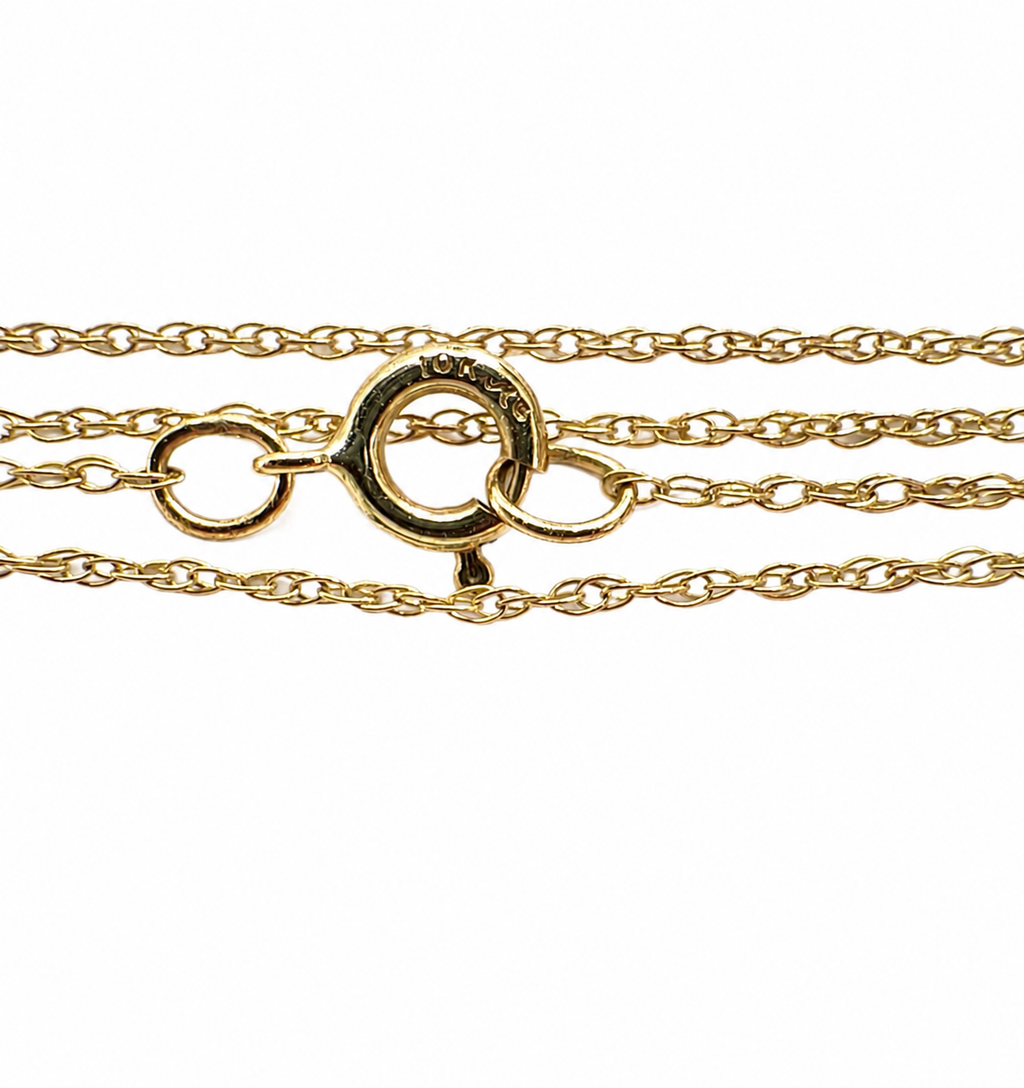 10K Yellow Gold Twisted Cable Chain 18" .8MM