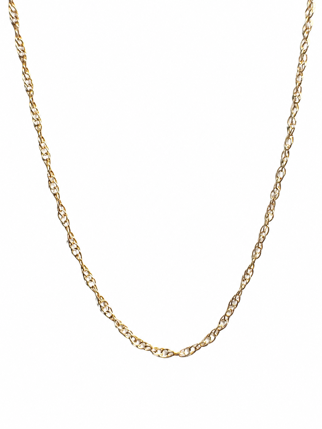 10K Yellow Gold Twisted Cable Chain 18" .8MM