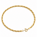 14K Yellow Gold Braided Bracelet 7.3” 2.2MM