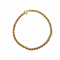 14K Yellow Gold Diamond-Cut Rope Bracelet 7.5” 4.3MM