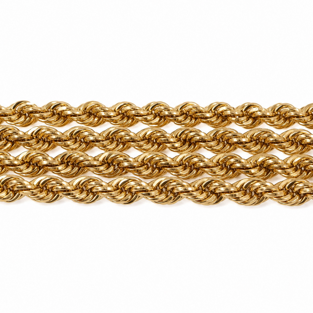 10K Yellow Gold Rope Chain 22” 1.9MM