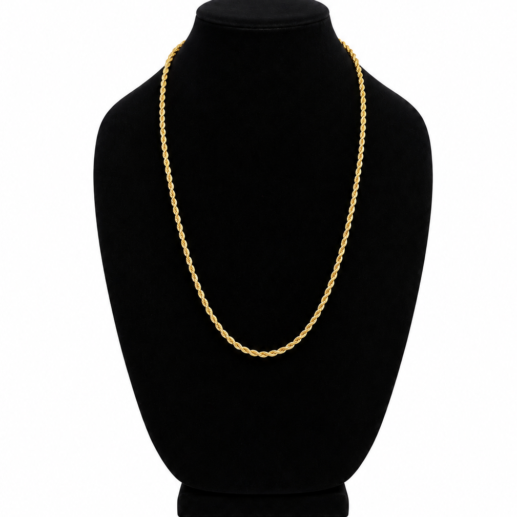 10K Yellow Gold Rope Chain 24” 1.9MM