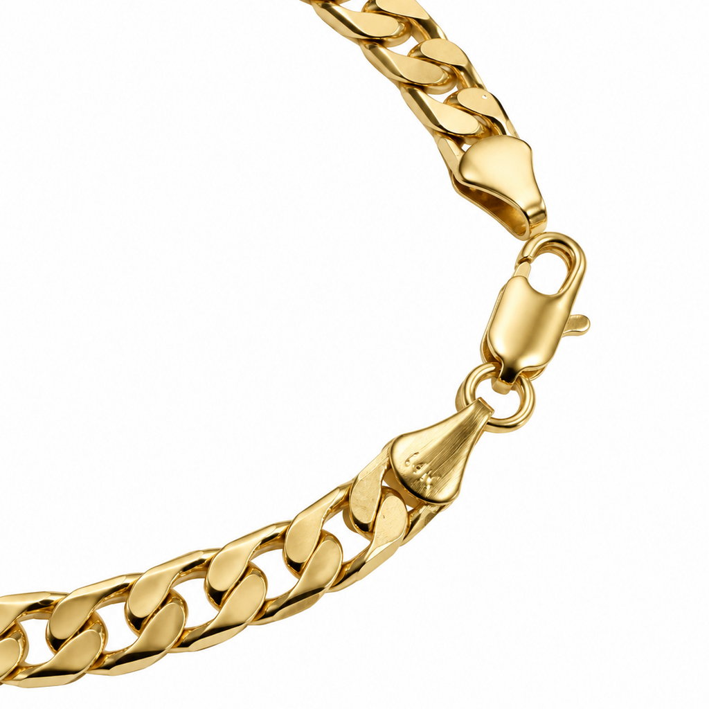 14K Yellow Gold Cuban Link Bracelet 7” 5.5MM