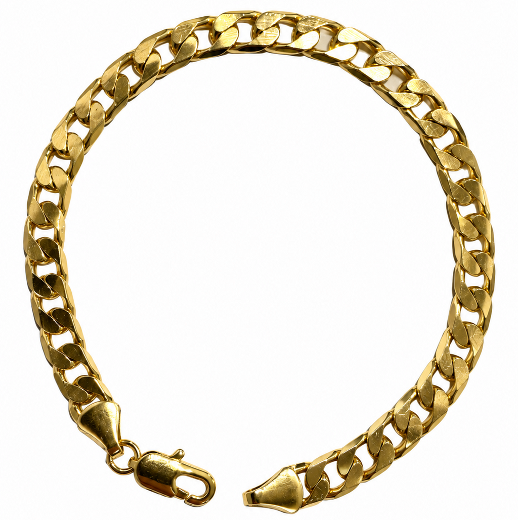 14K Yellow Gold Cuban Link Bracelet 7” 5.5MM