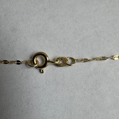 10K Yellow Gold Beaded Link Chain 20" 1.2MM