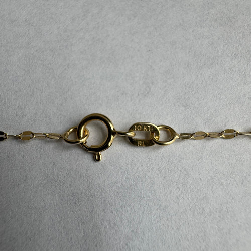 10K Yellow Gold Beaded Link Chain 18" 1.1MM